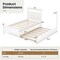 Costway Twin Size Platform Bed with Trundle Pull-out Trundle Headboard & Footboard Gray/White